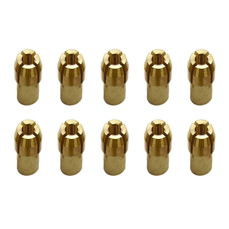 10 PCS Three-claw Copper Clamp Nut for Electric Mill Fittings,Bore diameter: 2.4mm