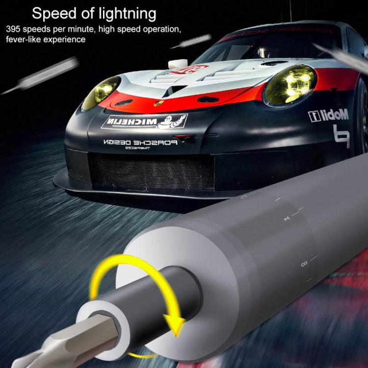 A-012 Rechargeable Lithium Battery Rechargeable Electric Drill Cordless Screwdriver Set with 8 Gear Torsion (Grey)