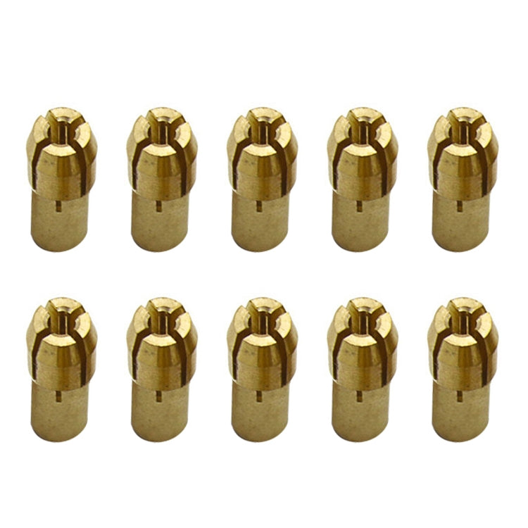 10 PCS Three-claw Copper Clamp Nut for Electric Mill Fittings,Bore diameter: 2.0mm