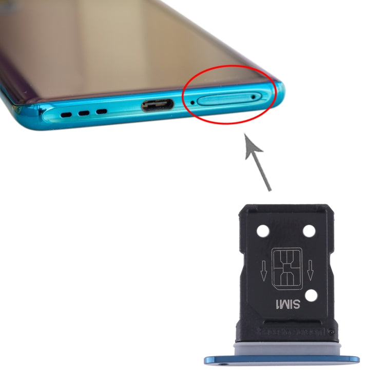 For OPPO Find X2 SIM Card Tray + SIM Card Tray (Blue)