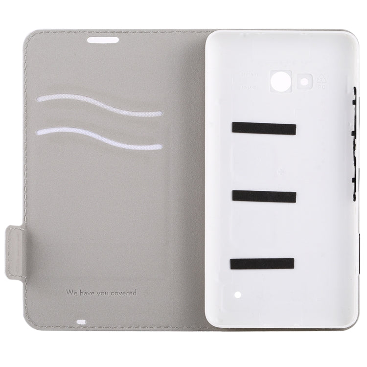 Horizontal Flip Leather Case with Card Slot + Back Cover For Microsoft Lumia 640