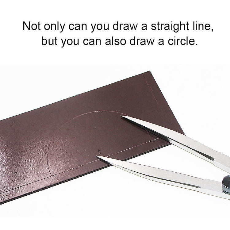 Carbon Steel Head Spacing Gauge Compasses Industrial Leather Side Liner Tool, Length: 126mm