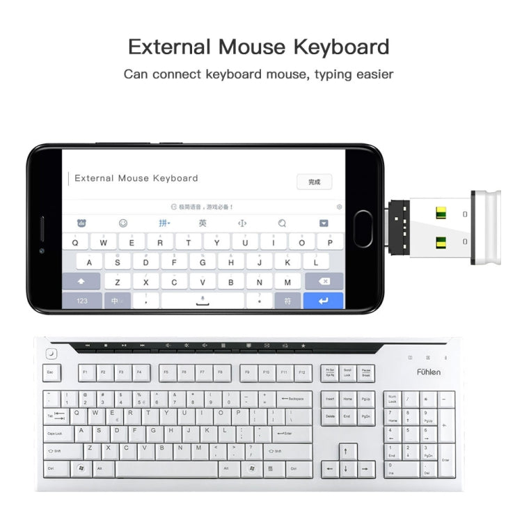 Mini Aluminum Alloy USB-C / Type-C Male to USB Female OTG Adapter Connector