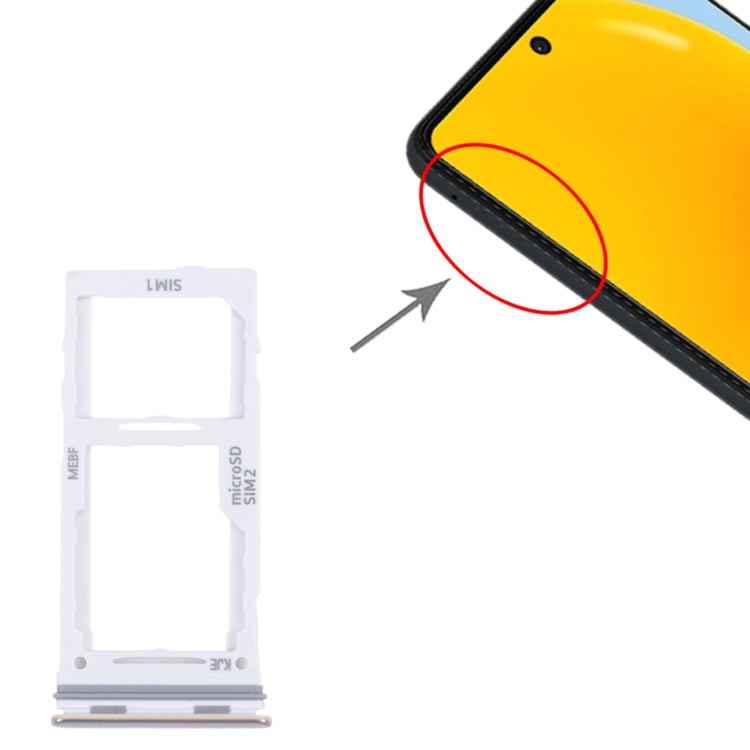 For Samsung Galaxy M52 5G SM-M526B Original SIM Card Tray + SIM Card Tray / Micro SD card tray