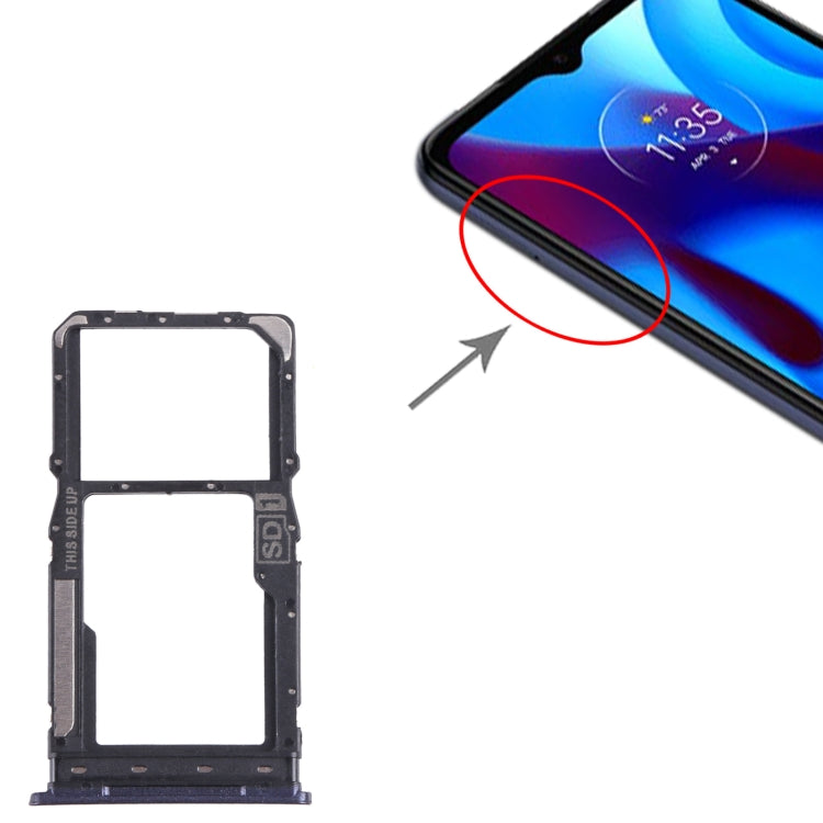 For Motorola Moto G Pure SIM Card Tray + Micro SD Card Tray