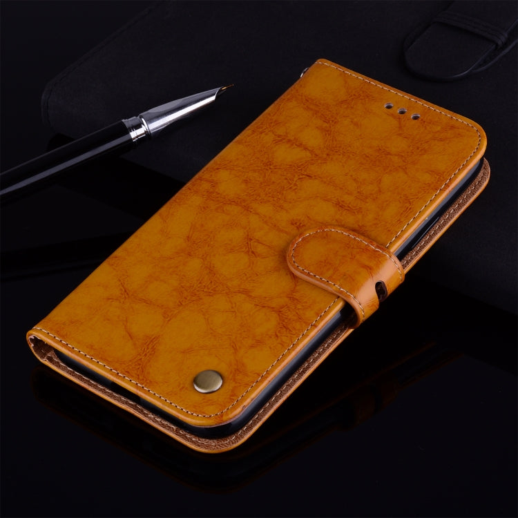 Business Style Oil Wax Texture Horizontal Flip Leather Case for Huawei Honor 8A (with Fingerprint Hole), with Holder & Card Slots & Wallet