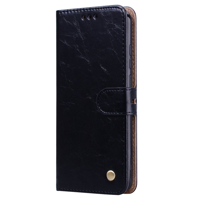 Business Style Oil Wax Texture Horizontal Flip Leather Case for Huawei Honor 8A (with Fingerprint Hole), with Holder & Card Slots & Wallet