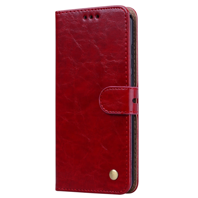 Business Style Oil Wax Texture Horizontal Flip Leather Case for Huawei Honor 8A (with Fingerprint Hole), with Holder & Card Slots & Wallet