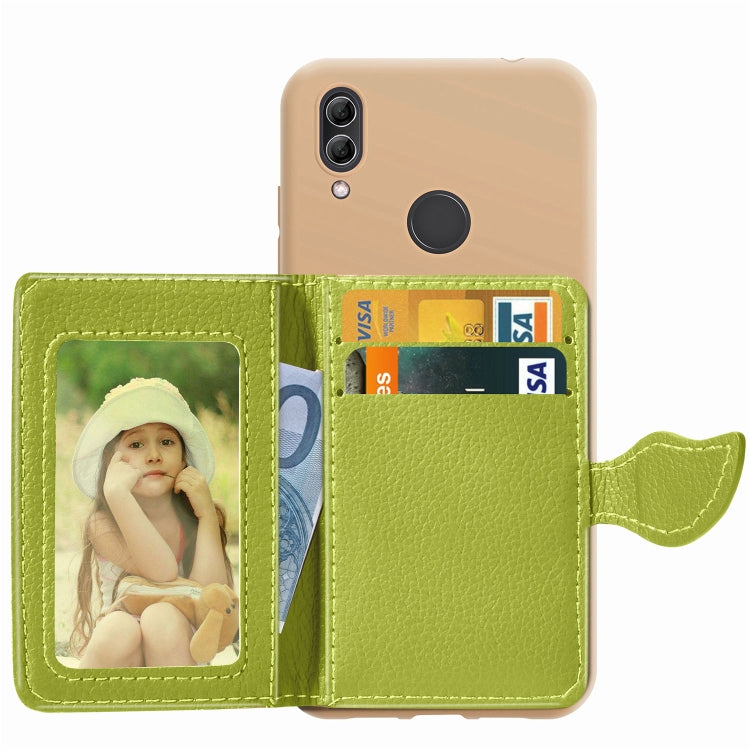 Leaf Buckle Litchi Texture Card Holder PU + TPU Case for Xiaomi Redmi Note 7, with Card Slot & Holder & Wallet & Photo Frame