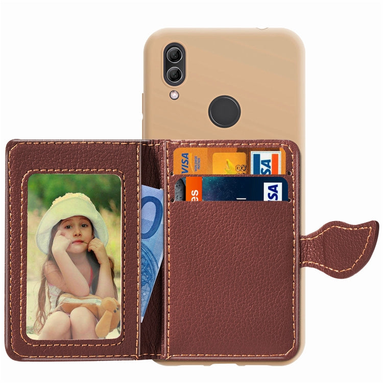 Leaf Buckle Litchi Texture Card Holder PU + TPU Case for Xiaomi Redmi Note 7, with Card Slot & Holder & Wallet & Photo Frame