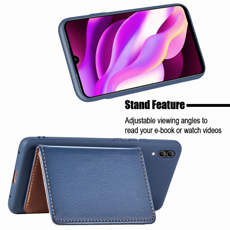 Leaf Buckle Litchi Texture Card Holder PU + TPU Case for Xiaomi Redmi Note 7, with Card Slot & Holder & Wallet & Photo Frame