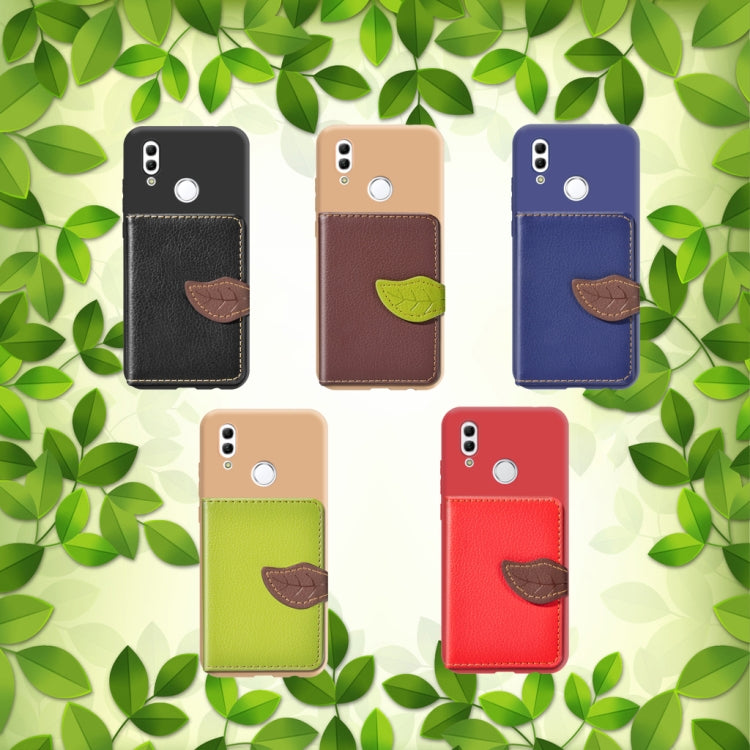 Leaf Buckle Litchi Texture Card Holder PU + TPU Case for Huawei Honor 10 Lite / P Smart 2019, with Card Slot & Holder & Wallet & Photo Frame
