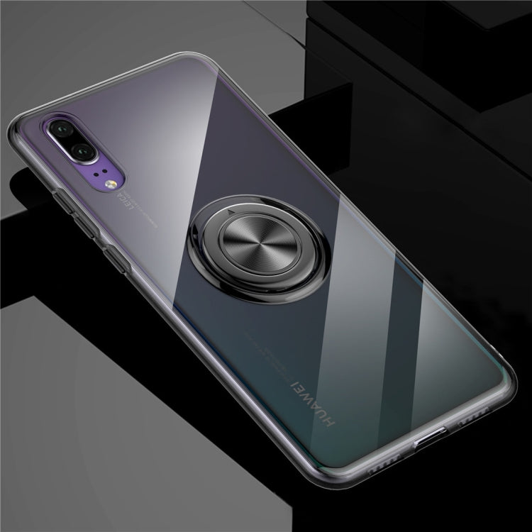 Ultra-thin TPU Protective Case for Huawei P20, with Metal Ring Holder