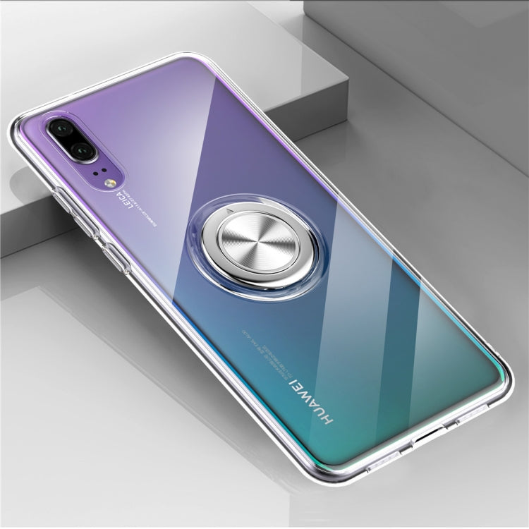 Ultra-thin TPU Protective Case for Huawei P20, with Metal Ring Holder
