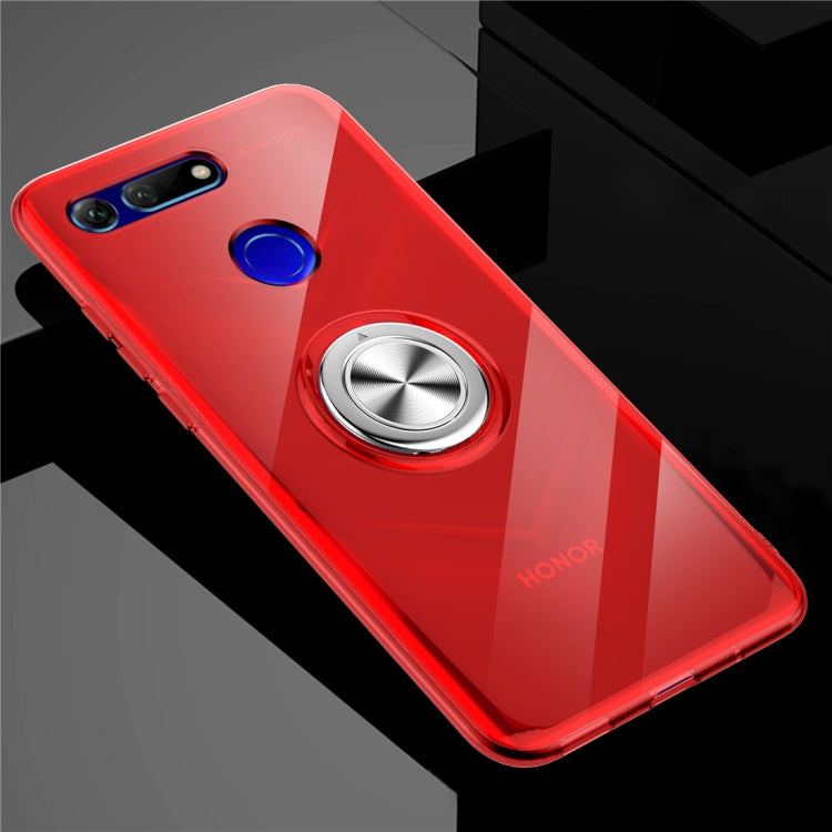 Ultra-thin TPU Protective Case for Honor V20, with Metal Ring Holder