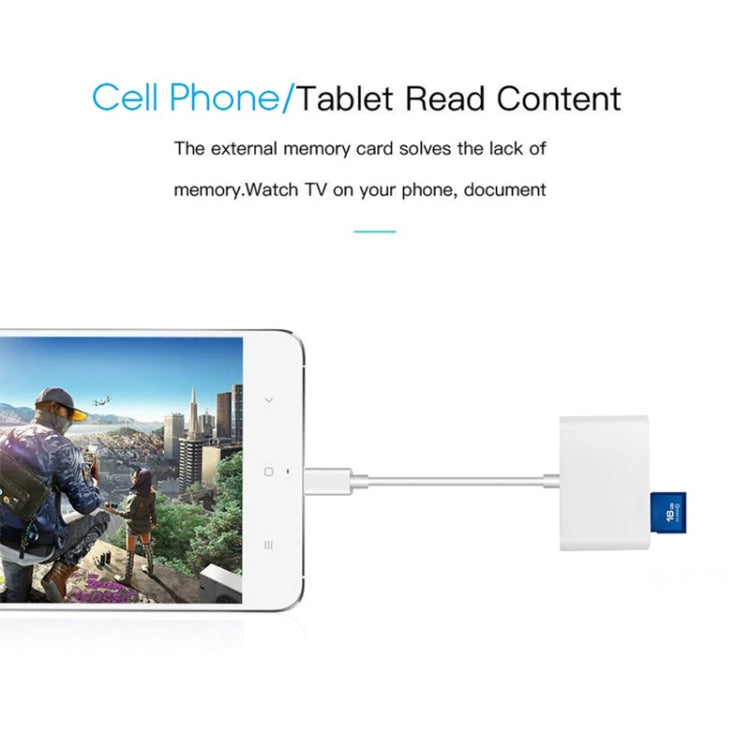 D-158 USB-C to USB SD/Micro SD Card Reader