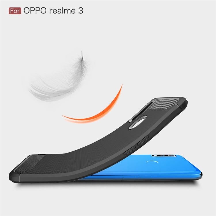 Brushed Texture Carbon Fiber TPU Case for OPPO Realme 3