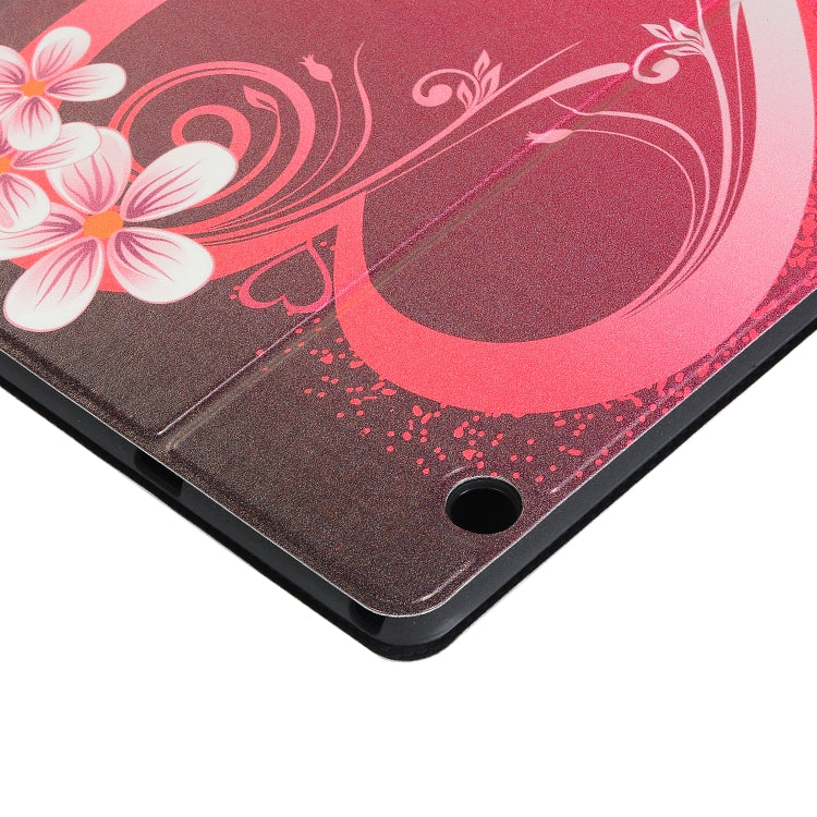 For Huawei T5 10.1 Inch Painted Pattern Left And Right Open Flat Bracket Leather Case