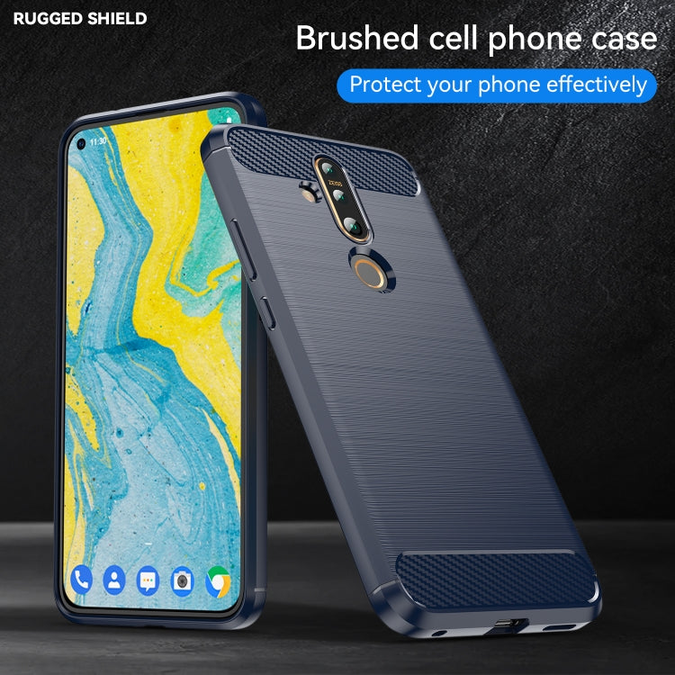 Brushed Texture Carbon Fiber TPU Case for Nokia 6.2 / X71