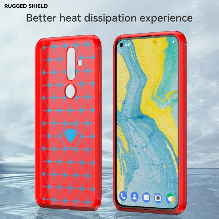 Brushed Texture Carbon Fiber TPU Case for Nokia 6.2 / X71