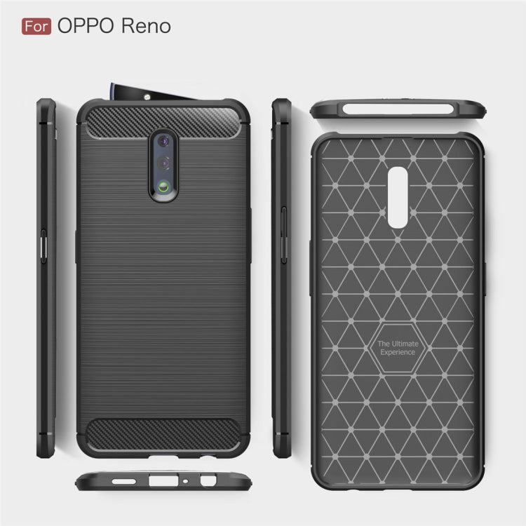 Brushed Texture Carbon Fiber TPU Case for OPPO Reno