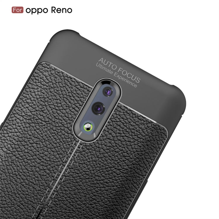Litchi Texture TPU Shockproof Case for OPPO Reno(Red)