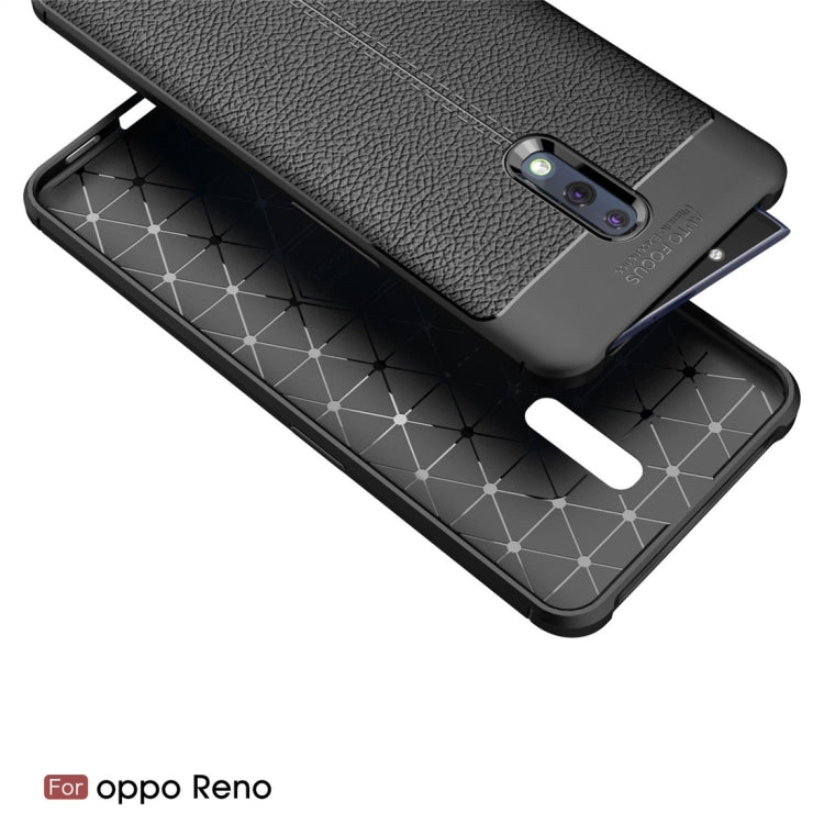 Litchi Texture TPU Shockproof Case for OPPO Reno(Red)