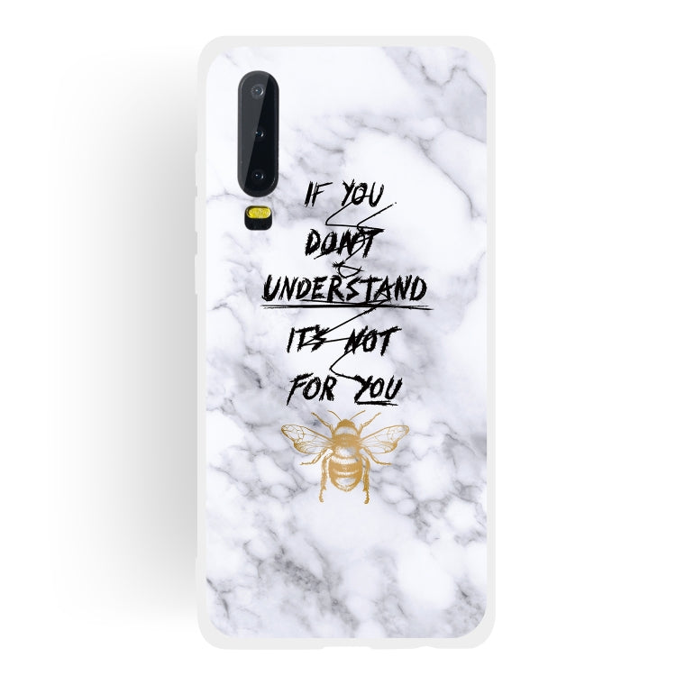 Bee Scrub Semi-transparent TPU Marble Phone Case for Huawei P30