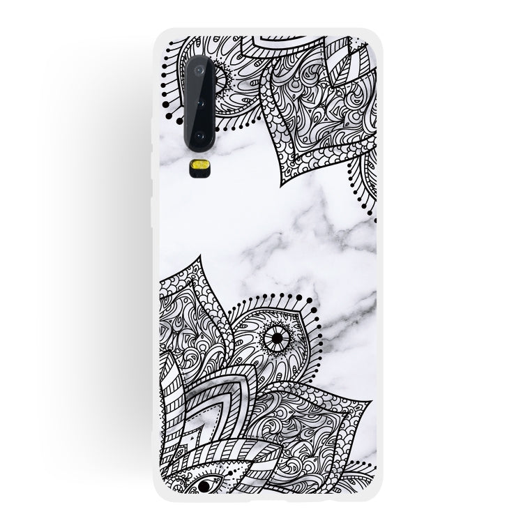 Diagonal Lace Matte Semi-transparent TPU Marble Phone Case for Huawei P30