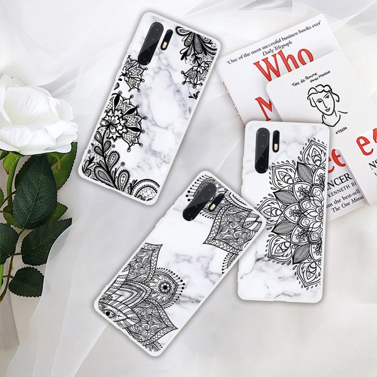 ECG Scrub Semi-transparent TPU Marble Phone Case for Huawei P30 Pro