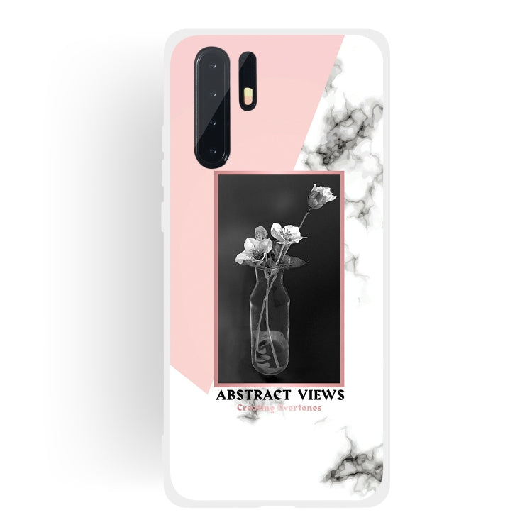 Vase Pattern Matte Semi-transparent TPU Marble Case for Huawei P30 Pro