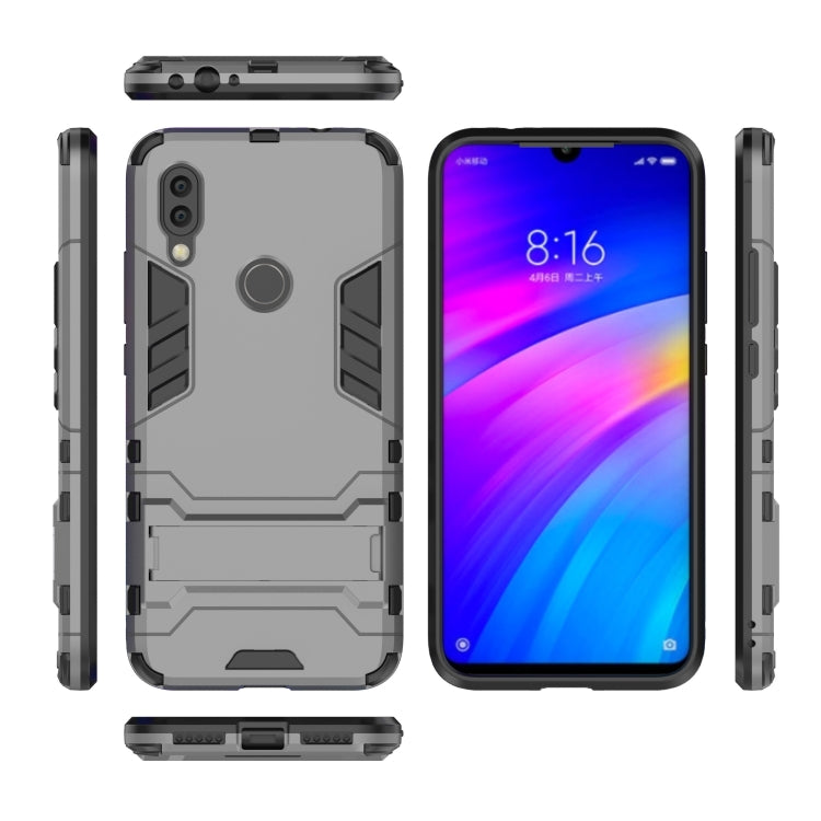 Shockproof PC + TPU Case for Xiaomi Redmi 7, with Holder