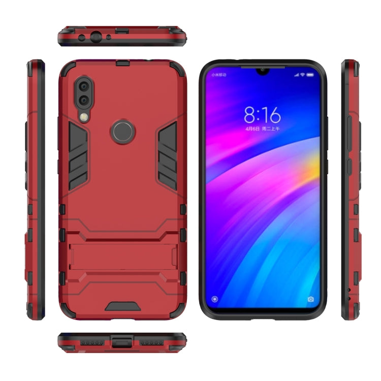 Shockproof PC + TPU Case for Xiaomi Redmi 7, with Holder
