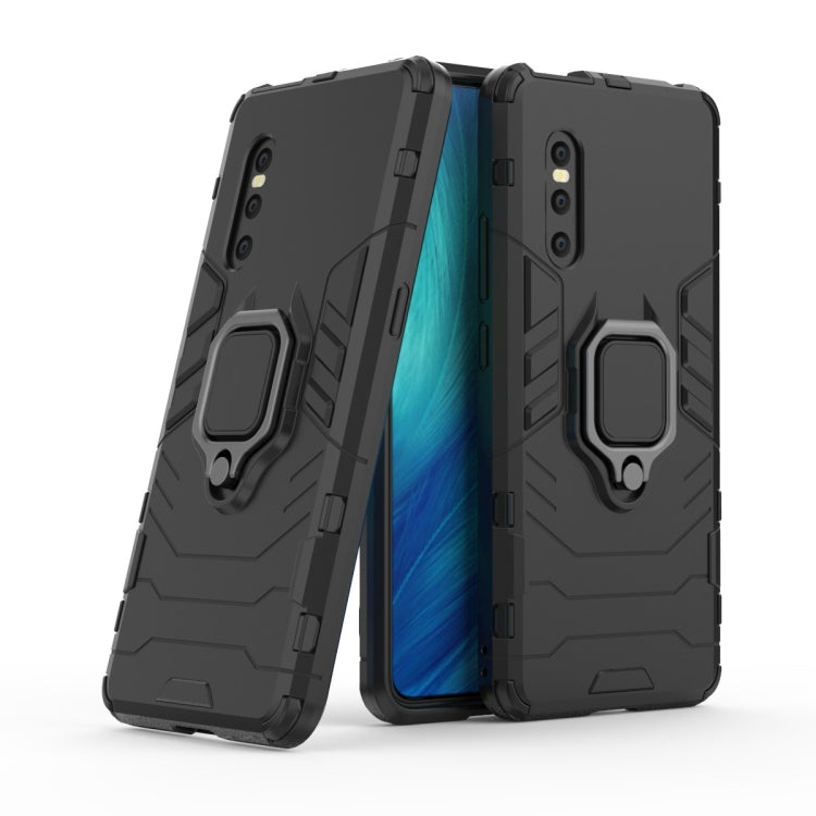 PC + TPU Shockproof Protective Case with Magnetic Ring Holder for Vivo X27