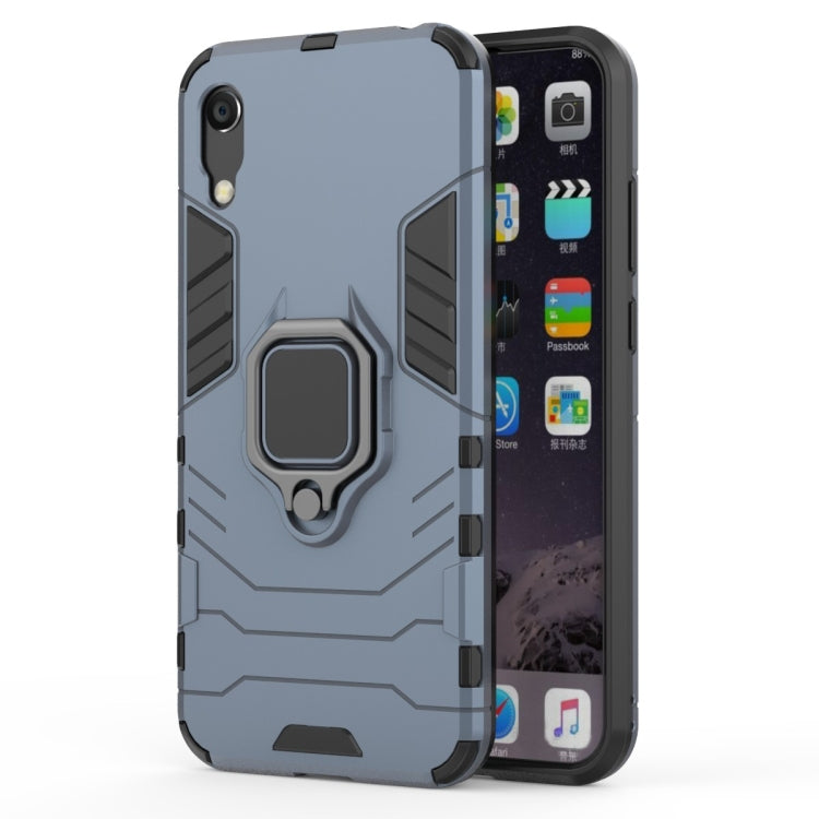 PC + TPU Shockproof Protective Case with Magnetic Ring Holder for Huawei Honor 8A / Y6 Pro 2019