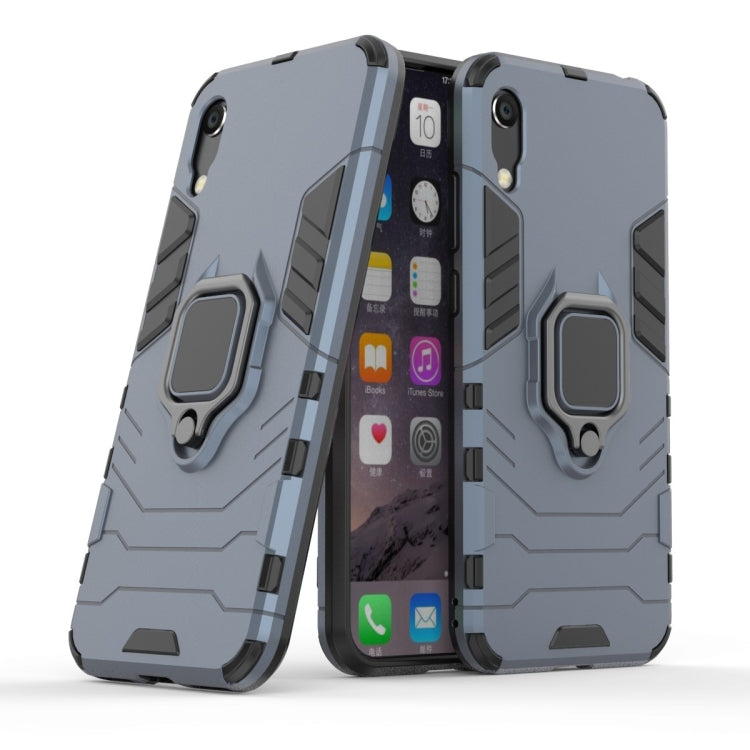 PC + TPU Shockproof Protective Case with Magnetic Ring Holder for Huawei Honor 8A / Y6 Pro 2019