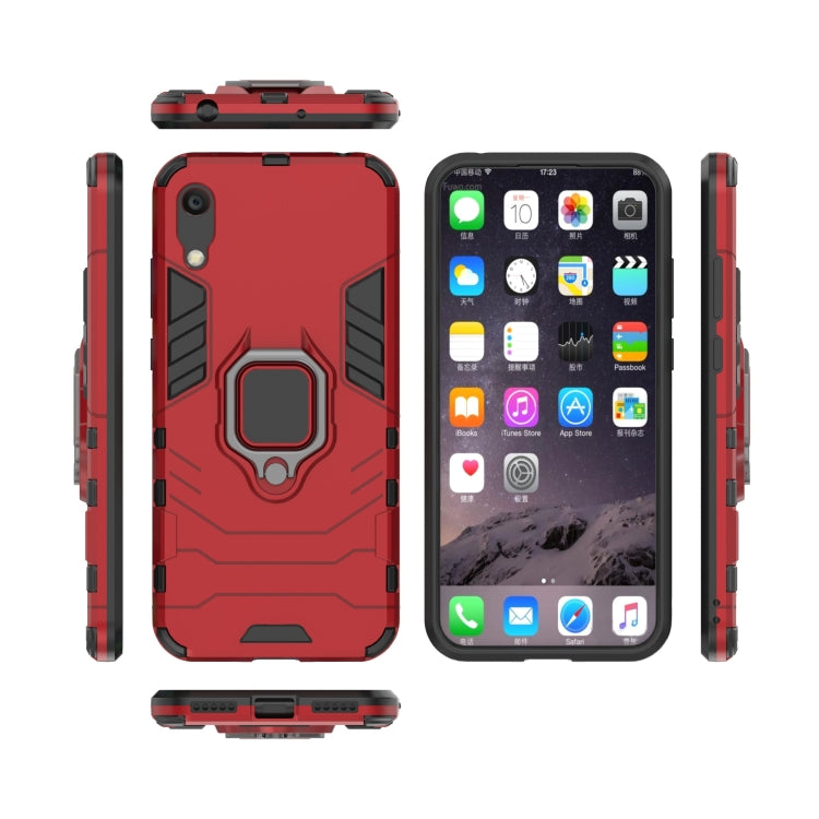 PC + TPU Shockproof Protective Case with Magnetic Ring Holder for Huawei Honor 8A / Y6 Pro 2019