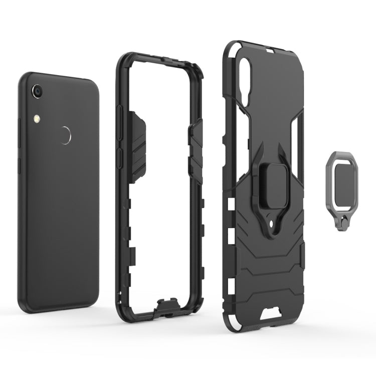 PC + TPU Shockproof Protective Case with Magnetic Ring Holder for Huawei Honor 8A / Y6 Pro 2019