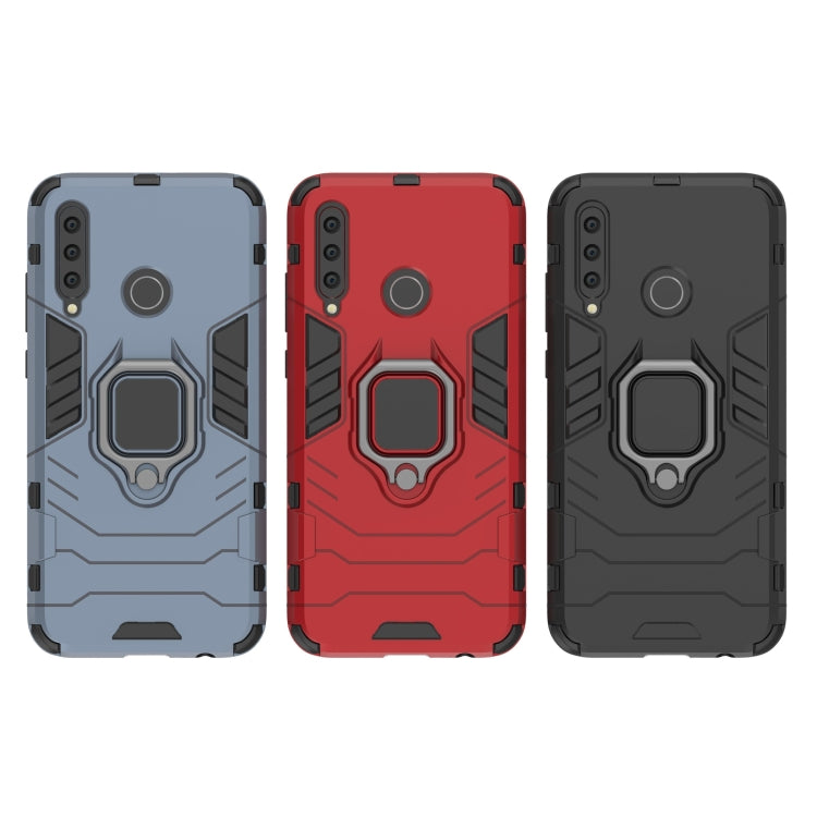 PC + TPU Shockproof Protective Case with Magnetic Ring Holder for Huawei Honor 10i
