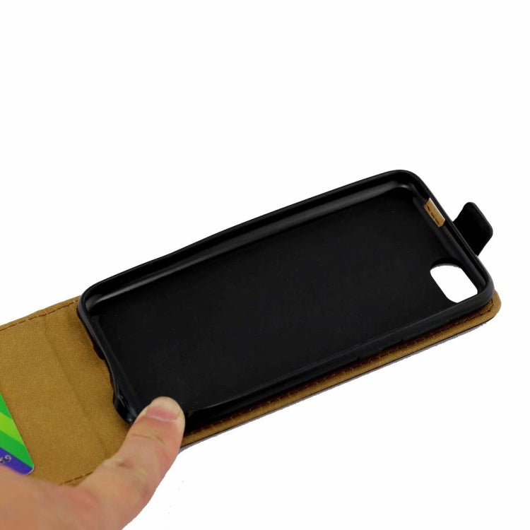 Business Style Vertical Flip TPU Leather Case with Card Slot for Huawei Honor 10(Black)