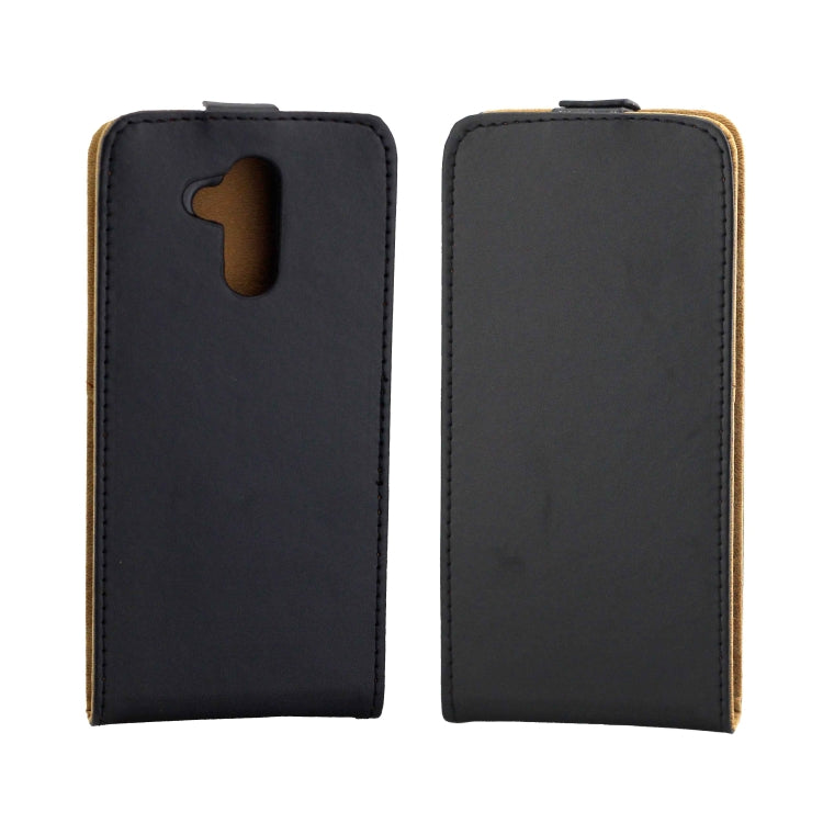 Business Style Vertical Flip TPU Leather Case with Card Slot for Huawei Mate 20 Lite / Maimang 7(Black)