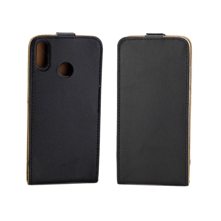 Business Style Vertical Flip TPU Leather Case with Card Slot for Huawei Honor 8X(Black)