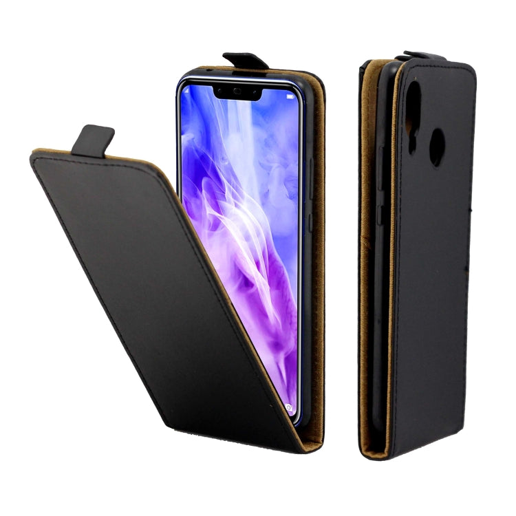 Business Style Vertical Flip PU Leather Case with Card Slot for Huawei Nova 3(Black)