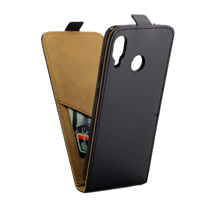 Business Style Vertical Flip PU Leather Case with Card Slot for Huawei Nova 3(Black)