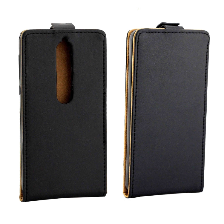 Business Style Vertical Flip TPU Leather Case with Card Slot for Nokia 6.1 / 6 (2018)(Black)