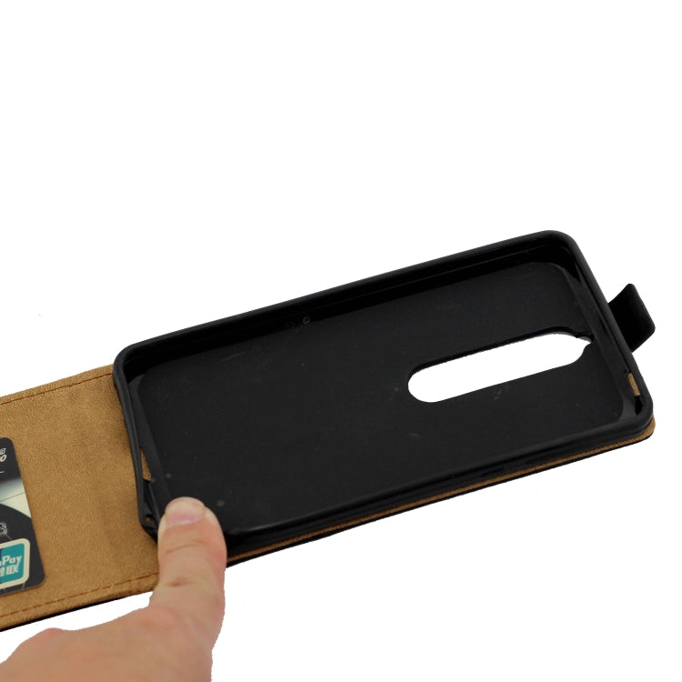 Business Style Vertical Flip TPU Leather Case with Card Slot for Nokia 6.1 / 6 (2018)(Black)