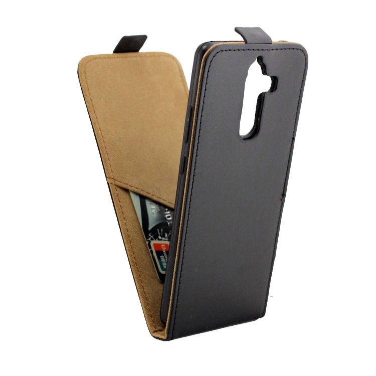 Business Style Vertical Flip TPU Leather Case with Card Slot for Nokia 7 Plus(Black)