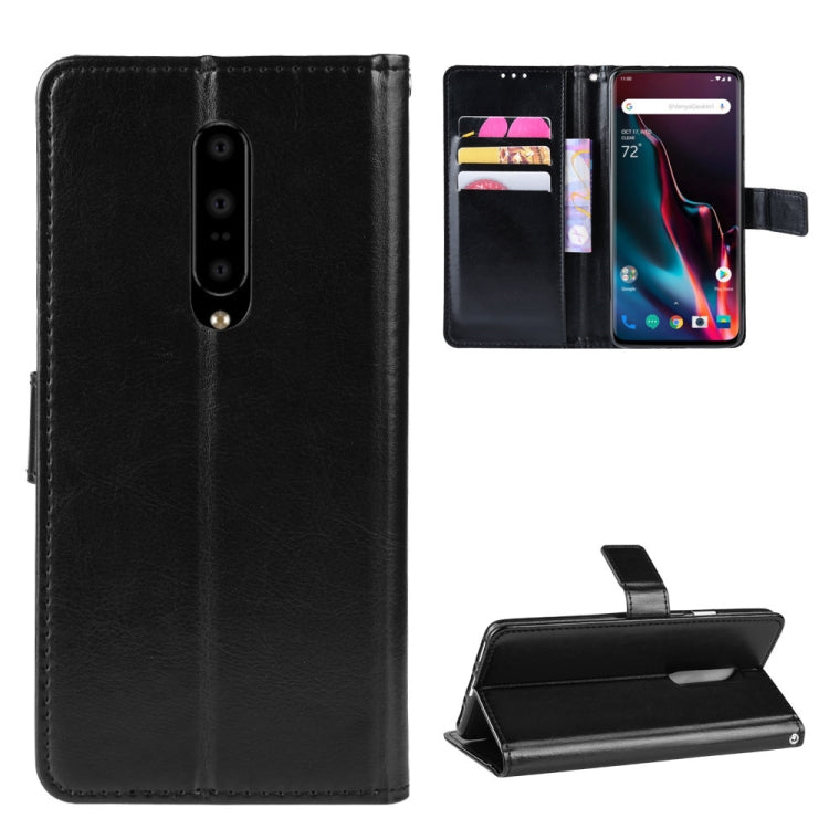 Retro Crazy Horse Texture Horizontal Flip Leather Case for OnePlus 7 Pro, with Holder & Card Slots & Photo Frame
