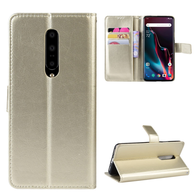 Retro Crazy Horse Texture Horizontal Flip Leather Case for OnePlus 7 Pro, with Holder & Card Slots & Photo Frame