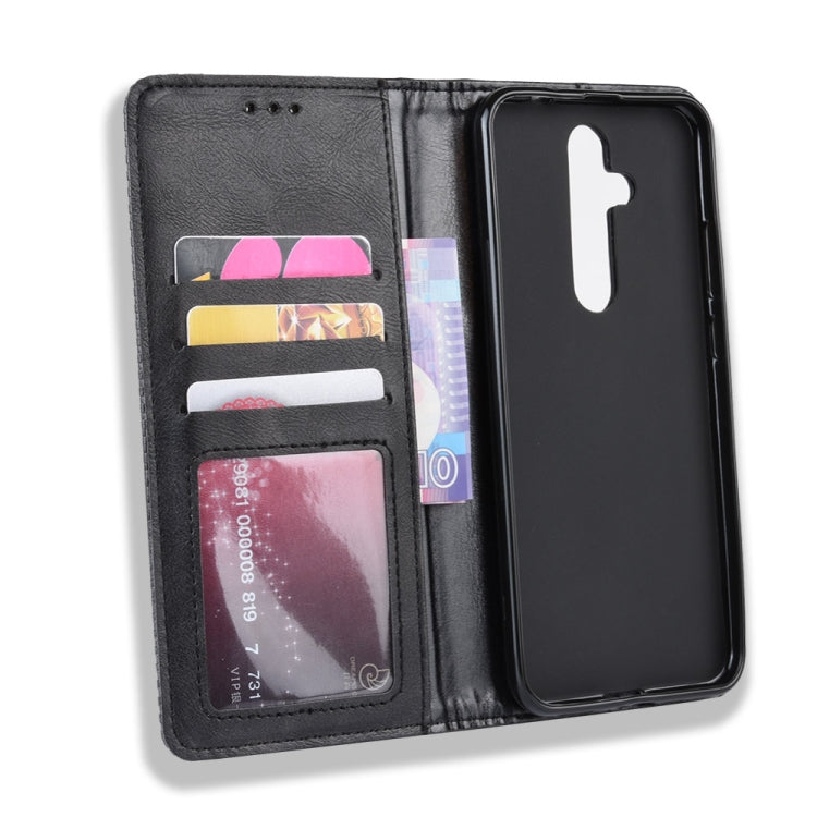 Magnetic Buckle Retro Crazy Horse Texture Horizontal Flip Leather Case for Nokia X71 / 8.1 Plus, with Holder & Card Slots & Photo Frame